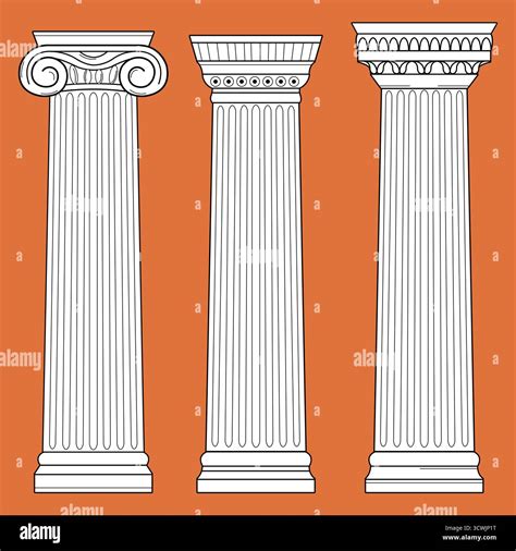Corinthian column athens Stock Vector Images - Alamy