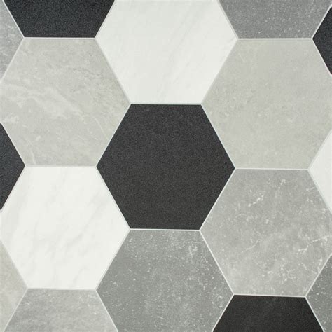 Grey Hexagon Tile Style Ravenna Vinyl Flooring – More For Your Floor UK