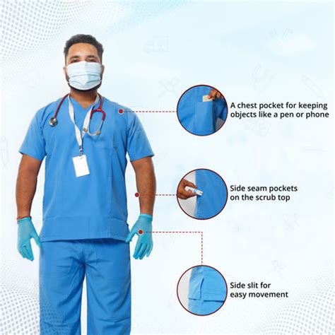 Buy Scrub Suit Set for Men (Sky Blue) | Multiple Pockets – Robustt