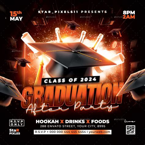 Graduation After Party Flyer Template - 40% Off for a Limited Time ...