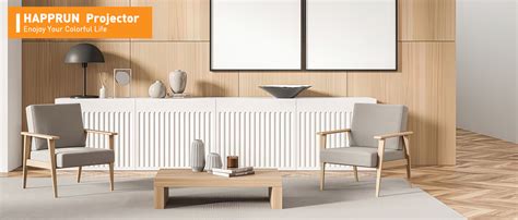 HAPPRUN Projector, Native 1080P Bluetooth Projector with 100''Screen ...