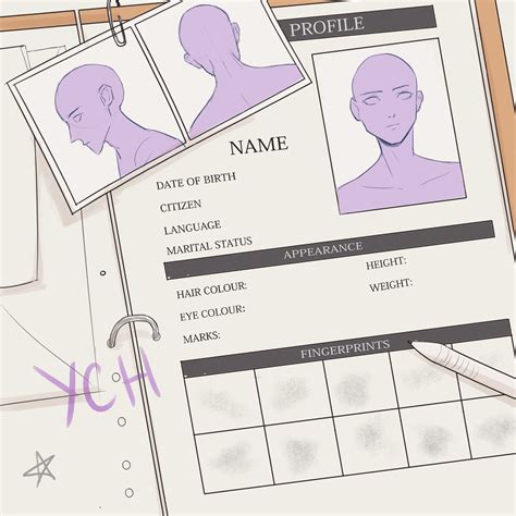 OC Template/Sheet for Character Design