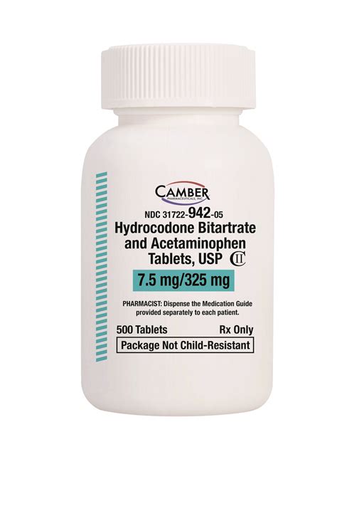 Hydrocodone Bitartrate APAP – Camber Pharmaceuticals