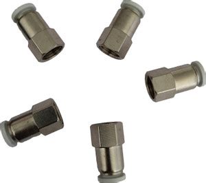 lucan techno 8mm OD Pneumatic Pipe Female Connector (Pack of 5) 1-Way ...