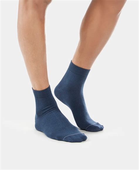 Buy Modal Cotton Ankle Length Socks with StayFresh Treatment - Navy ...