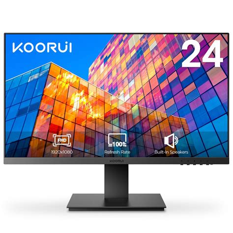 Buy KOORUI 24 Inch Computer Monitor FHD 1920 x 1080p 100HZ, Built-in ...