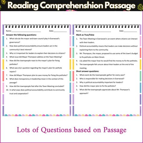 Political Accountability | Reading Comprehension Passage and Questions ...