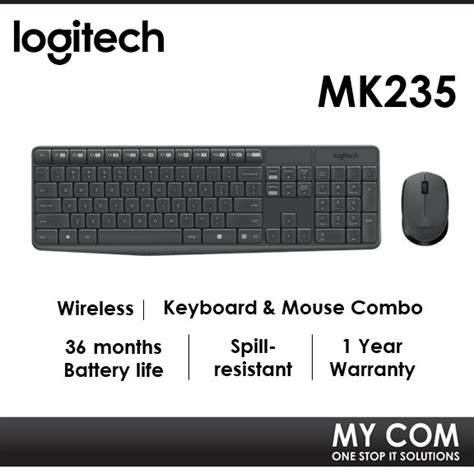 Image result for Logitech Mk235 Wireless Keyboard Mouse Combo