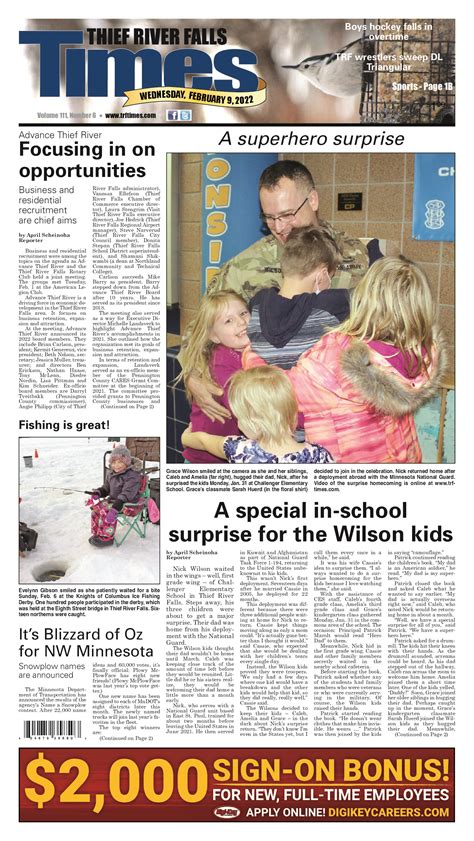 February 9, 2022 | Thief River Falls Times & Northern Watch – Official Page