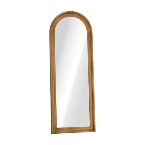 Oikiture Full Length Mirror Elegance Arch 165x60cm Wood Floor Mirrors ...