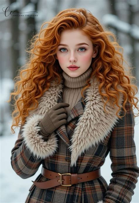Beautiful Scottish woman rugged up against the winter cold in 2025 ...