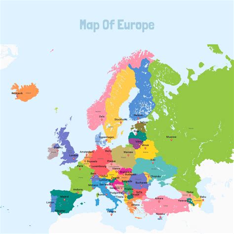 Europe On Map 的图像结果