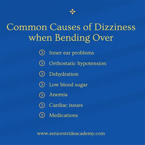 Why You Might Feel Dizzy When Bending Over: Common Causes and Solutions - Senior Stride Academy