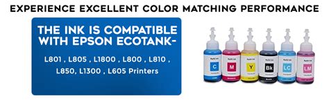 Dubaria T673 Refill Ink For Use In Epson L801, L805, L1800, L800, L810 ...