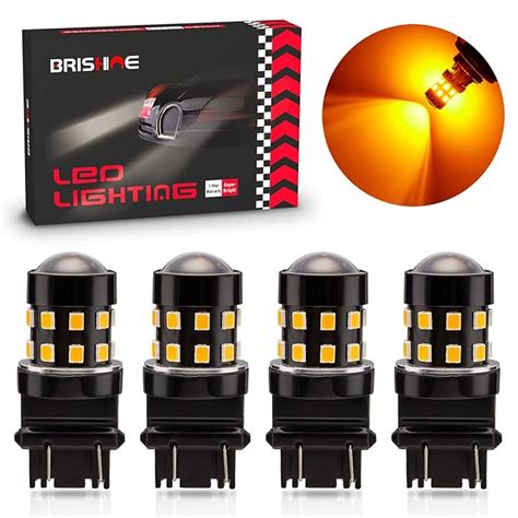 BRISHINE 4-Pack Super Bright 3157 3156 3057 4057 4157 LED Bulbs Amber ...