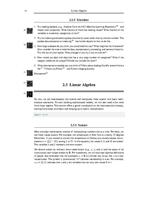 Linear Algebra - notes - 41 Linear Algebra 49 50 51 52 53 2.2 Exercises ...