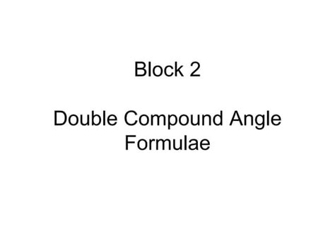 Compound Angle Formulae 的图像结果