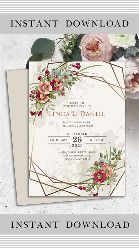 21 wedding invitation templates you can personalize and print – Artofit