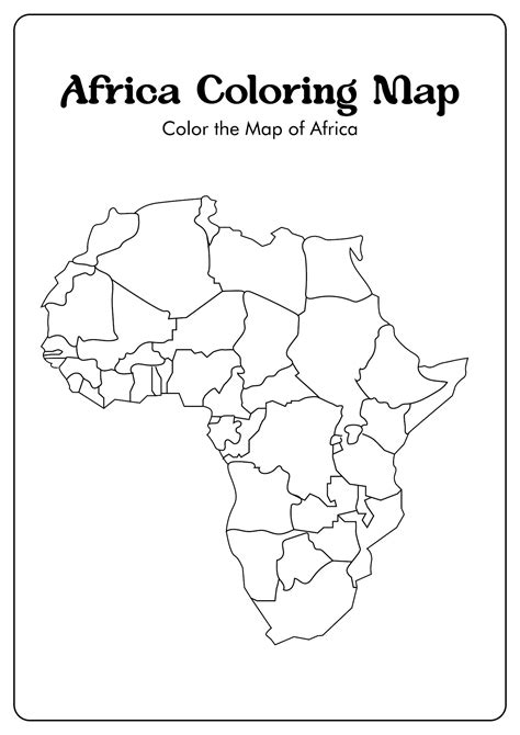 Printable Map Of Africa With Countries Unlabeled