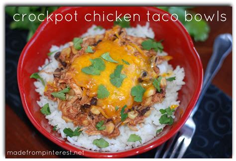 Crockpot Chicken Taco Bowls - TGIF - This Grandma is Fun