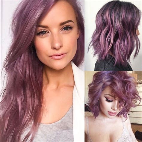 smokey rose purple mauve hair color | Hair color pink, Lilac hair ...
