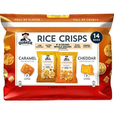 Buy Quaker Rice Crisps Variety Pack, Cheddar & Caramel, 14 Count Online ...