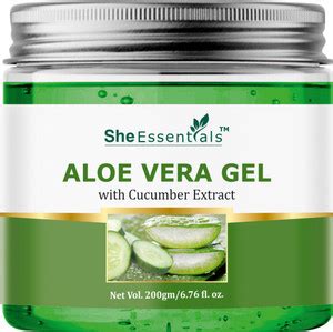 She Essentials Aloe Vera Gel enrich W/ Vitamin E Oil & Cucumber For ...