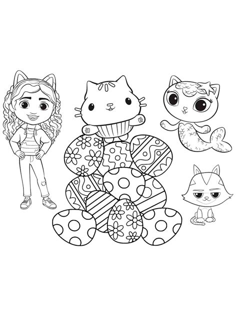 Gabby's Dollhouse Christmas Coloring Page