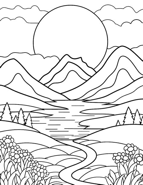 Nature Coloring Pages 的图像结果