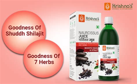 Buy KRISHNA'S HERBAL & AYURVEDA Naurcissus Juice-500 Ml Ayurvedic ...