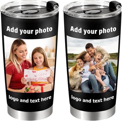 Personalized Coffee Tumbler with Picture Text, Custom Photo 20oz ...