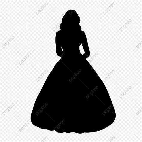 Silueta De Mujer De Una Mujer Con Un Vestido PNG ,dibujos Silueta De ...