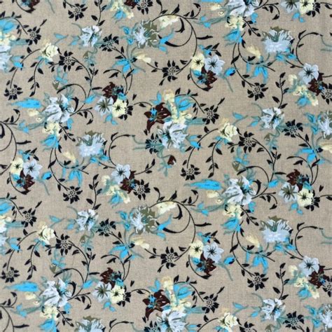 Cream Ditsy Floral Print Rayon Fabric - Trade Uno – TradeUNO Fabrics
