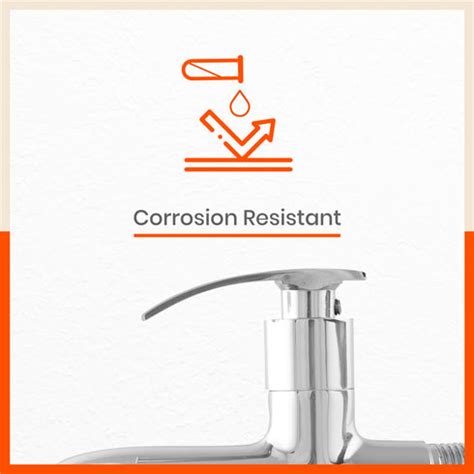 Aquila Wall Mountable Long Body Tap With Flange For Kitchen/Bathroom ...