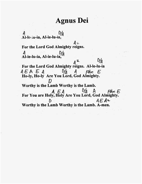 Agnus Dei Lyrics