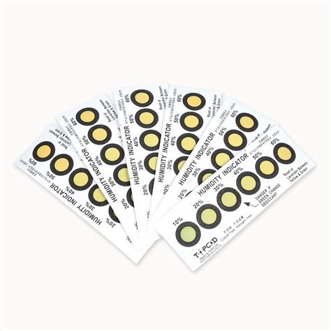 Premium Humidity Indicator Cards 20 Pack (Reusable) 10-60% 6 Spot ...