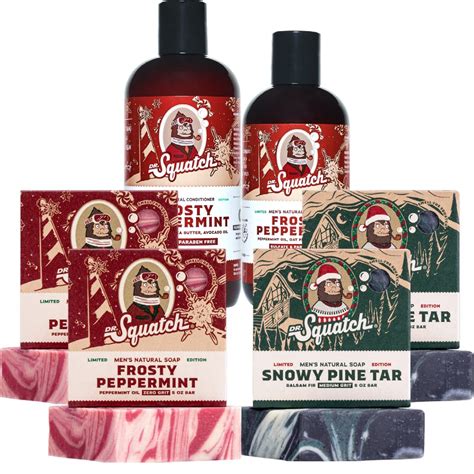 Amazon.com : Dr. Squatch Men's Natural Soap and Hair Care - Snowy Pine ...