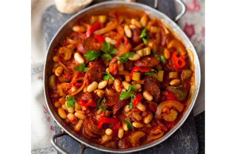 Andalusian style chorizo with beans | Recipe | Stew recipes, Sausage ...