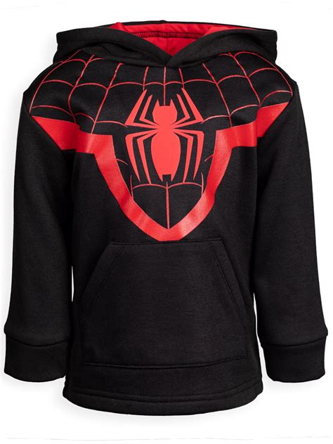 Marvel Spider-Man Miles Morales Big Boys Fleece Athletic Hoodie Toddler ...