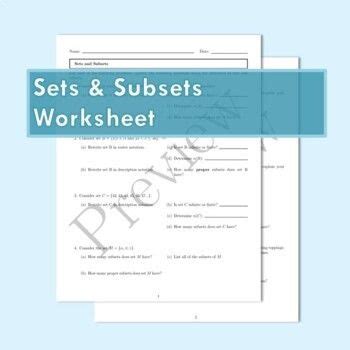 Image result for Subset Math Worksheet