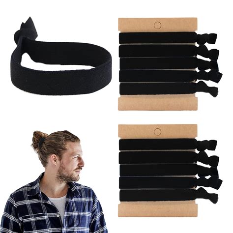 Papapt Knotted Wide Men Hair Ties for Men Buns Curly Thick Dense Hair ...