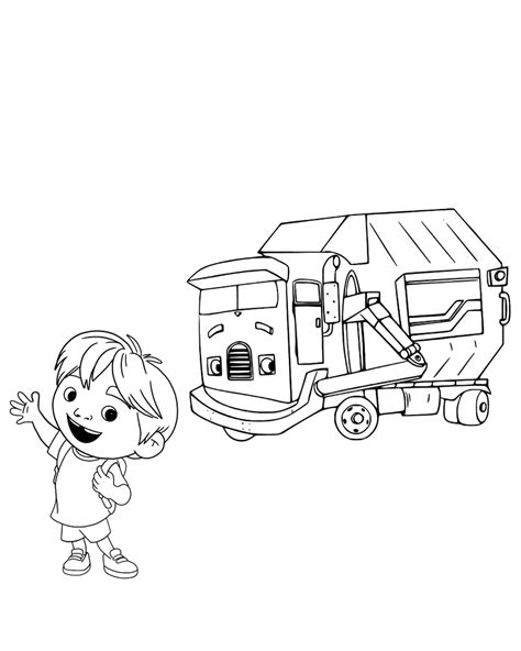 Trash Truck Coloring Pages Coloring Page