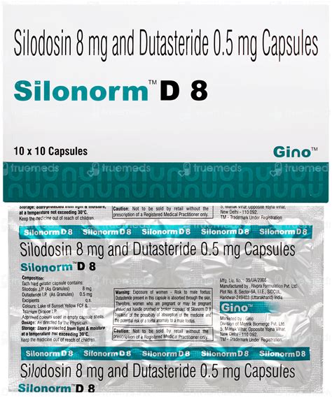 Silonorm D 8 Capsule 10 - Uses, Side Effects, Dosage, Price | Truemeds