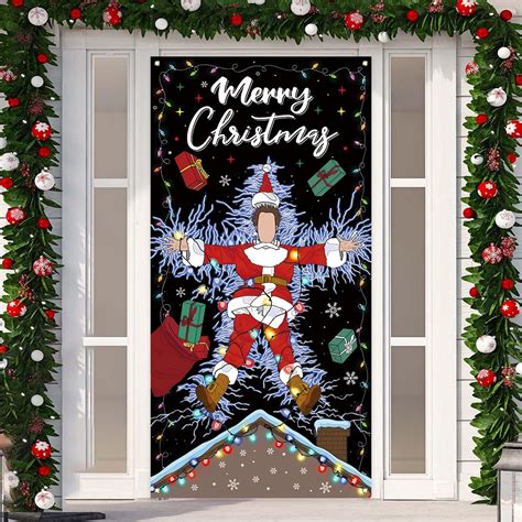 Amazon.com: Christmas Vacation Door Cover Funny Christmas Banner Griswold Family Cousin Eddie ...