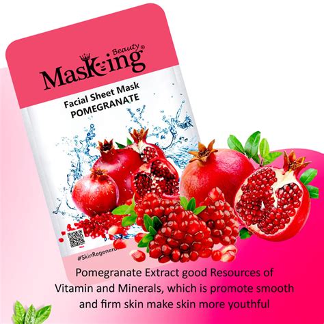 MasKing Beauty Facial Sheet Mask of Pomegranate & Bamboo Facial Sheet ...