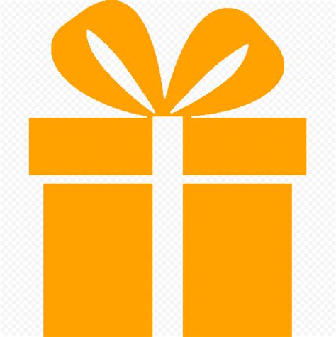 PNG Orange Gift Box Silhouette Icon | Citypng