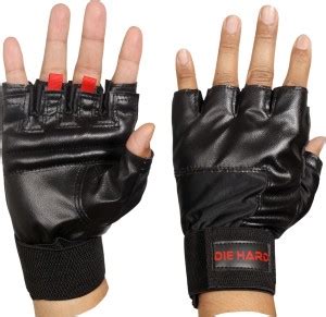 Die Hard GYM And Fitness Gloves with inbuilt Wrist Support (Black) Gym ...