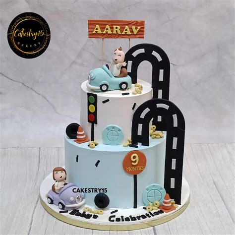 Aarav’s 9-Month Car Theme Cake – Black Forest Flavour – CAKESTRY15