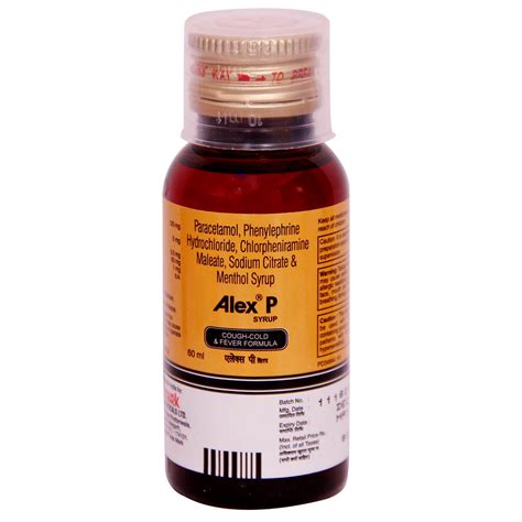 Alex P Syrup 60 ml Price, Uses, Side Effects, Composition - Apollo Pharmacy