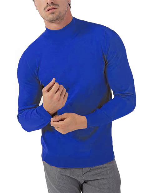 Snapklik.com : Men Mock Turtleneck Long Sleeve Base Layer Slim Fit ...